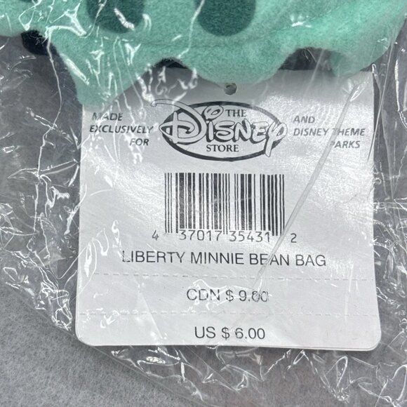 Minnie Mouse NY Liberty The Disney Store Bean Bag 10" Stuffed Toy Animal - Picture 5 of 7